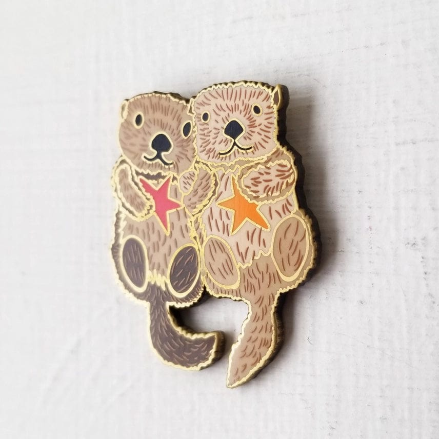 Otterly Adorable Enamel Needle Minder - Shop at Persephone's Hearth
