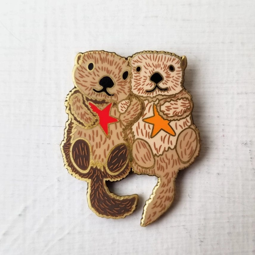 Otterly Adorable Enamel Needle Minder - Shop at Persephone's Hearth