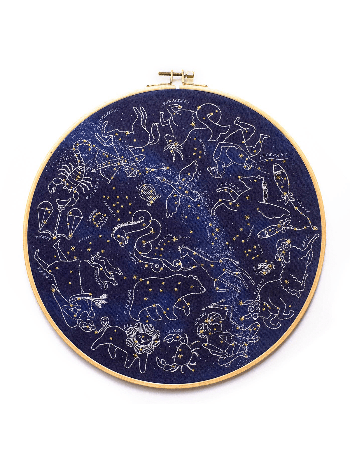 *Pre - Order* 11" Beginner Zodiac "Star Map" Embroidery Kit - Shop at Persephone's Hearth