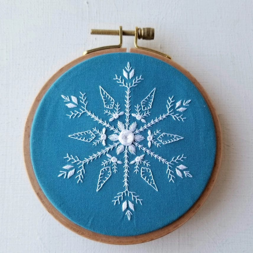 *Pre - Order* 4" Beginner Mini Snowflake Sampler Embroidery Kit - Shop at Persephone's Hearth