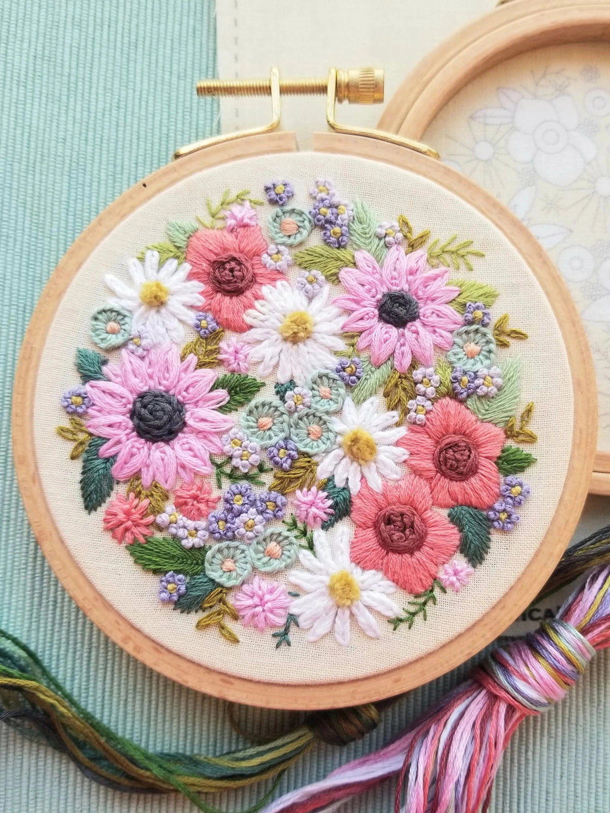 *Pre - order* 4" Beginner Wildflower Sampler Embroidery Kit - Shop at Persephone's Hearth
