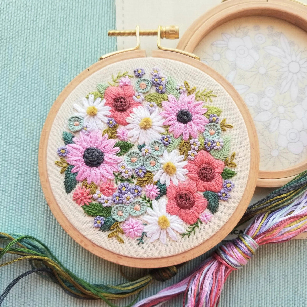 *Pre - order* 4" Beginner Wildflower Sampler Embroidery Kit - Shop at Persephone's Hearth