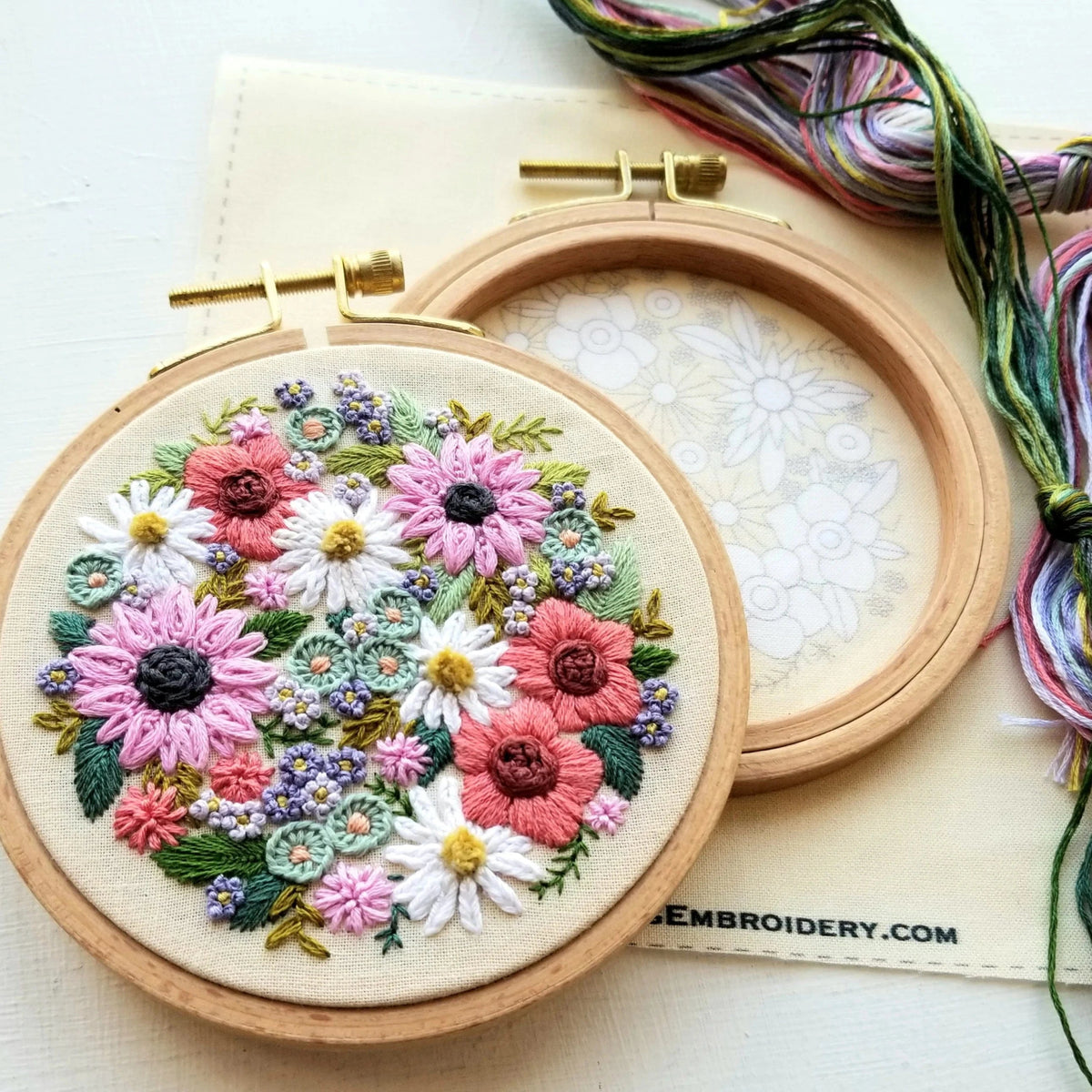 *Pre - order* 4" Beginner Wildflower Sampler Embroidery Kit - Shop at Persephone's Hearth