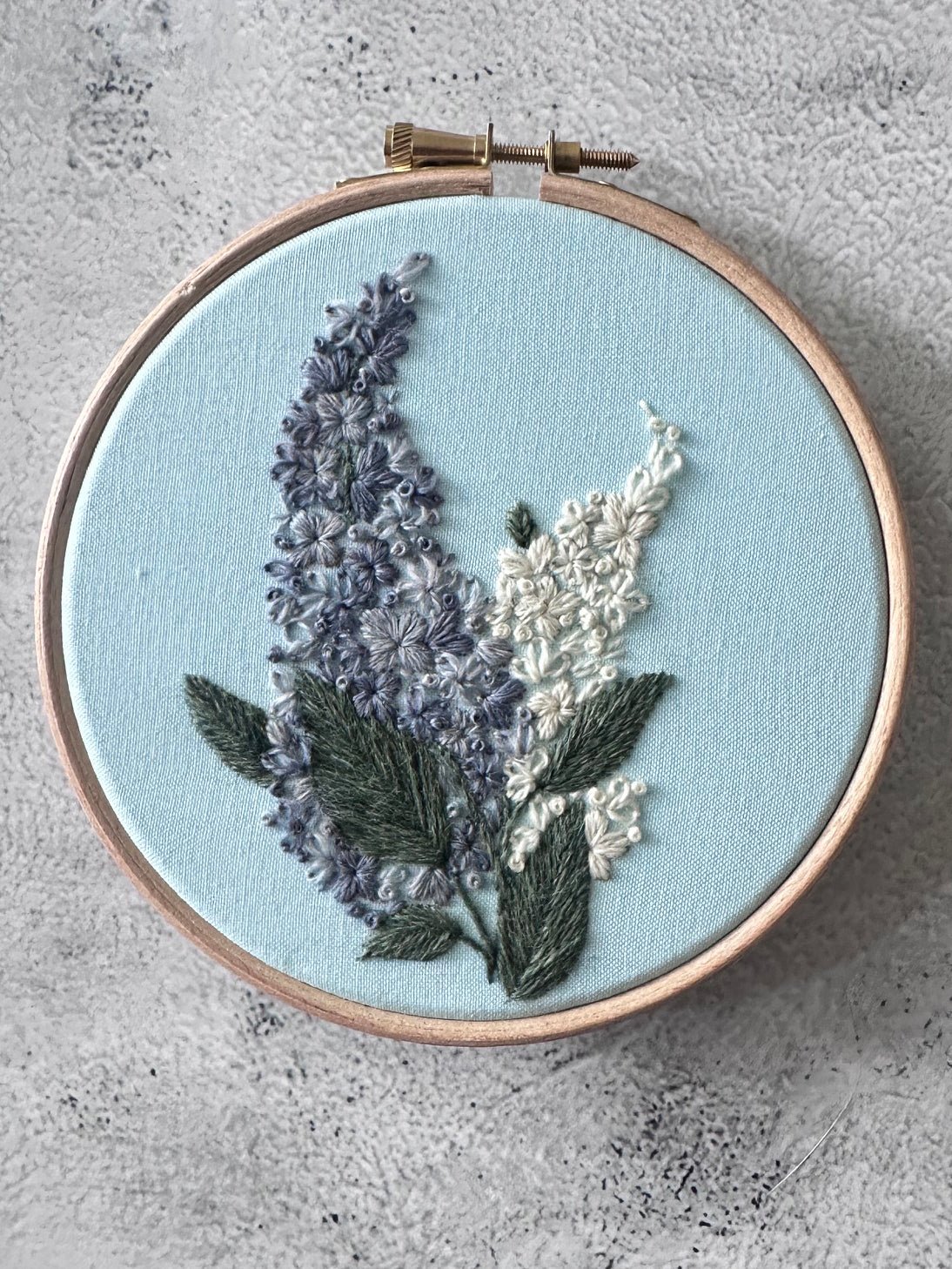 *Pre-order* 5" Beginner May Flowers Embroidery Kit - Shop at Persephone's Hearth