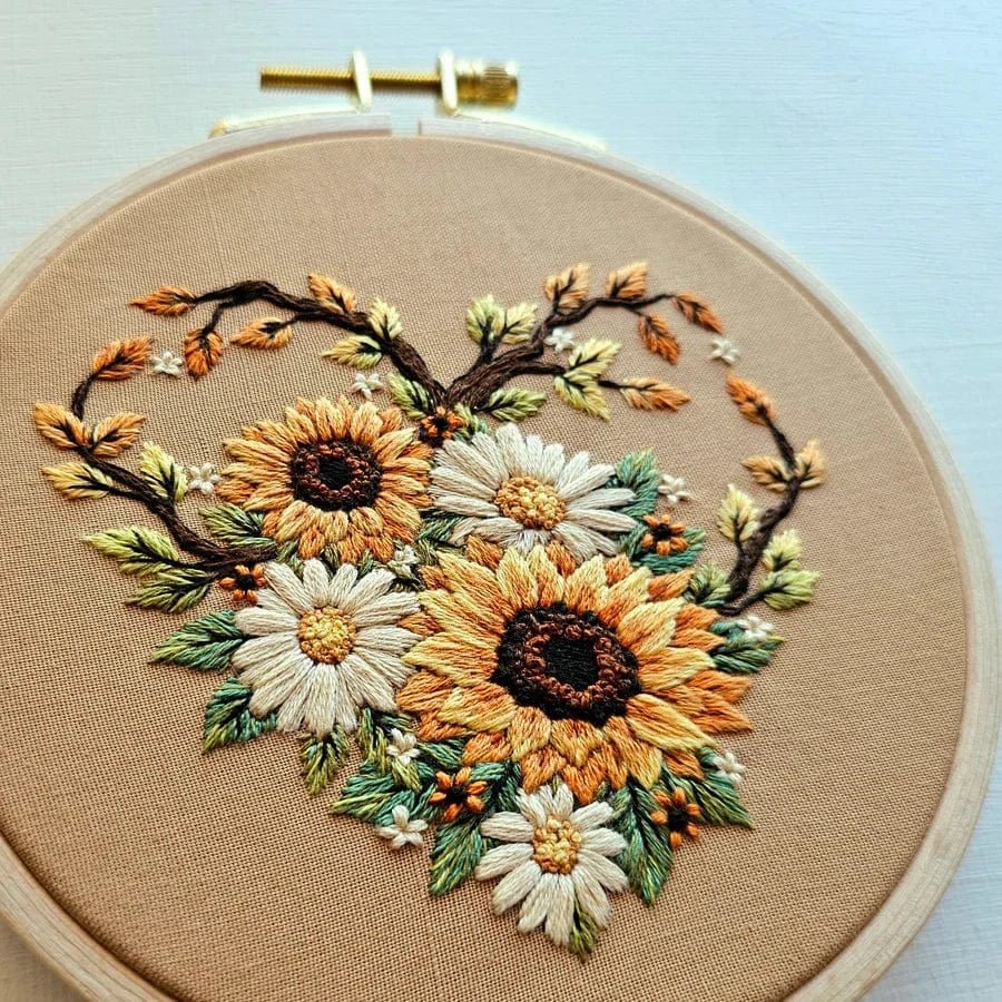 *Pre - Order* 5" Fall in Love Embroidery Kit - Shop at Persephone's Hearth