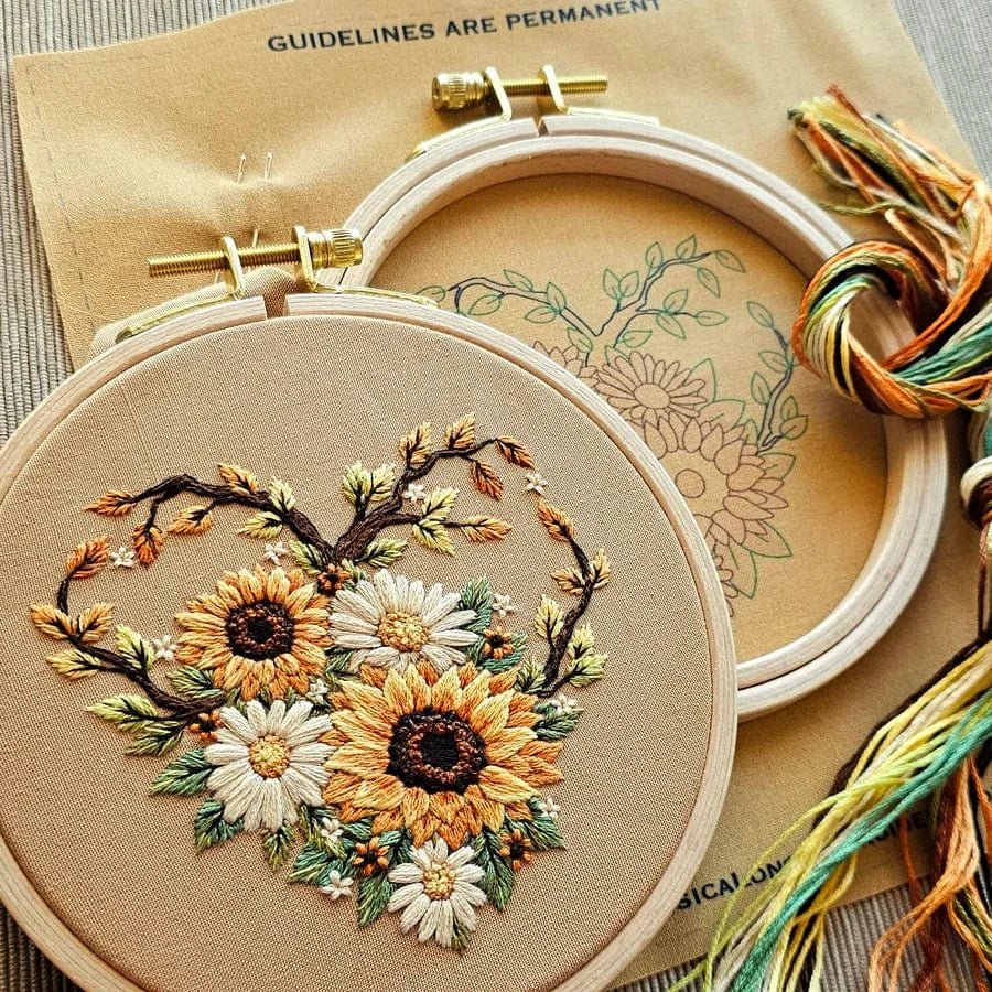 *Pre - Order* 5" Fall in Love Embroidery Kit - Shop at Persephone's Hearth