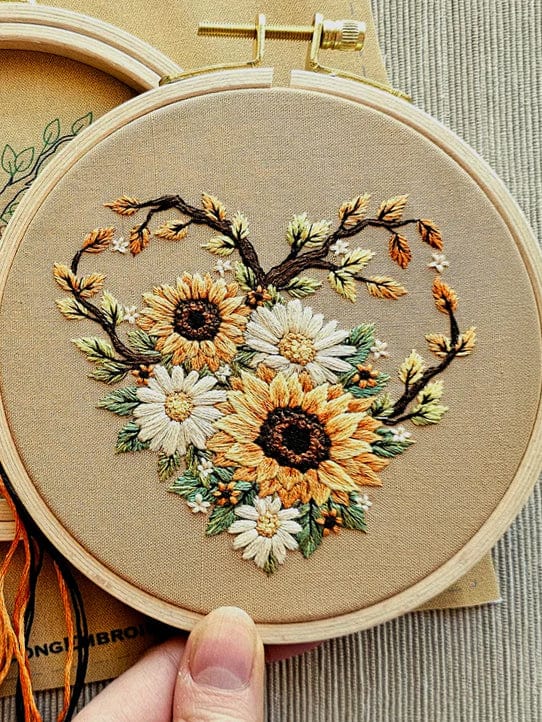 *Pre - Order* 5" Fall in Love Embroidery Kit - Shop at Persephone's Hearth