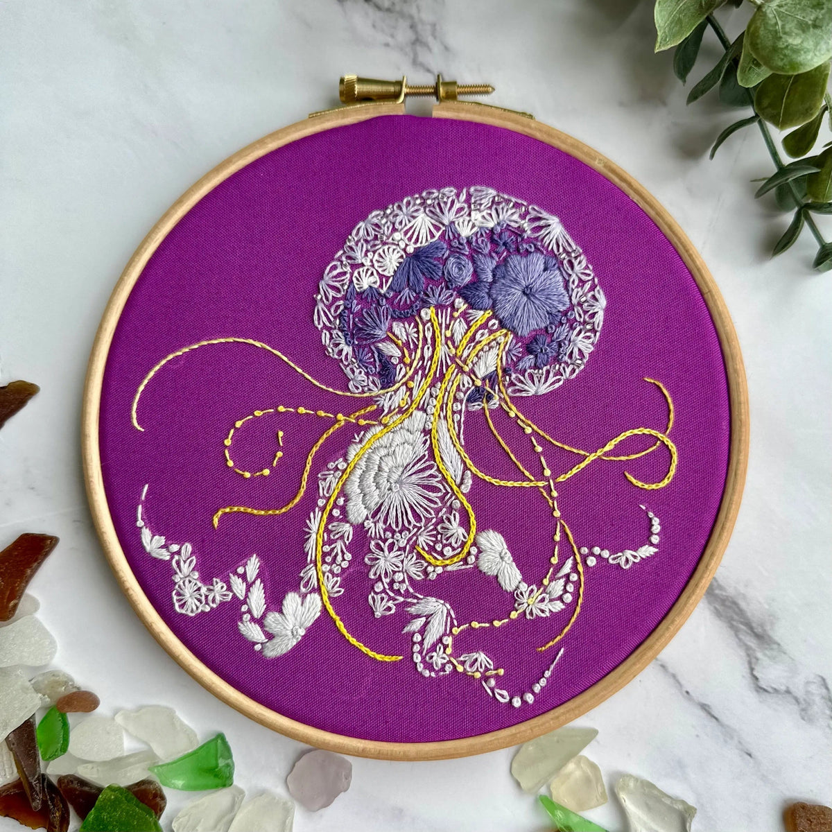 *Pre - order* 6" Beginner Jelly - Stitch Embroidery Kiti - Shop at Persephone's Hearth