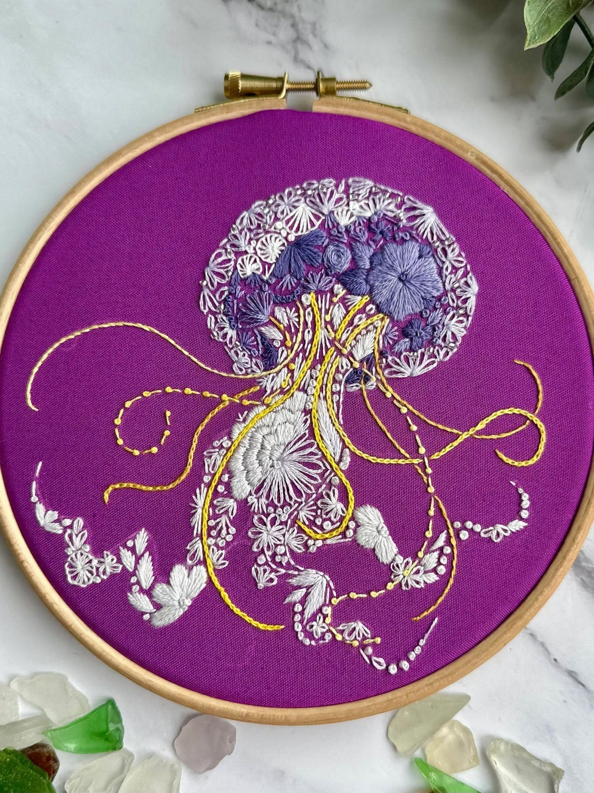 *Pre - order* 6" Beginner Jelly - Stitch Embroidery Kiti - Shop at Persephone's Hearth