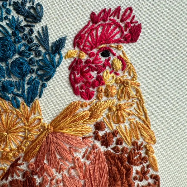 *Pre - order* 7" Fowl Play Embroidery Kit - Shop at Persephone's Hearth