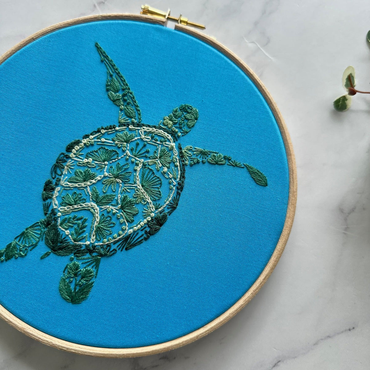 *Pre-order* 7" Turtle Time Embroidery Kit - Shop at Persephone's Hearth