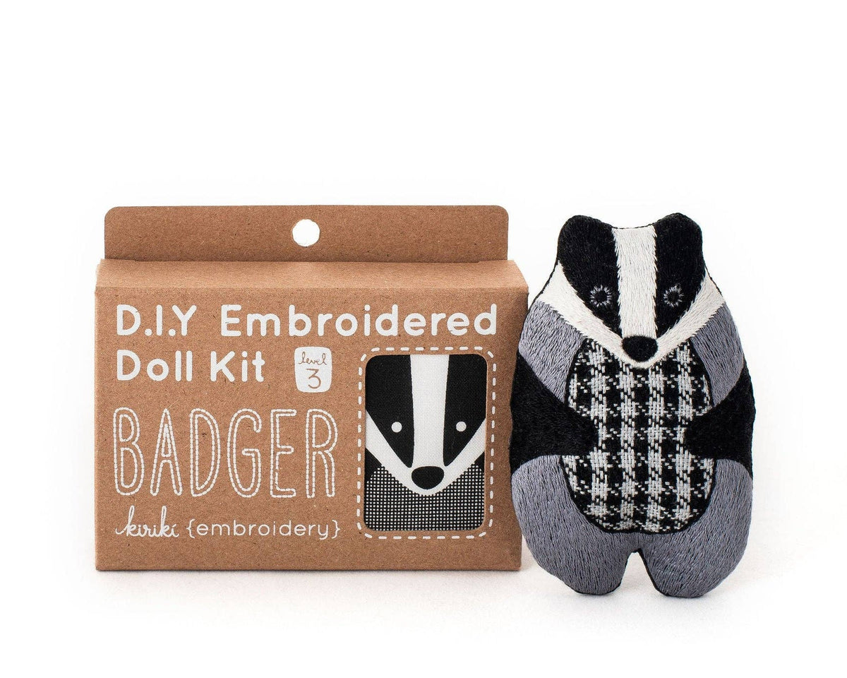 *Pre - Order* "Badger" Embroidery Doll Kit - Shop at Persephone's Hearth