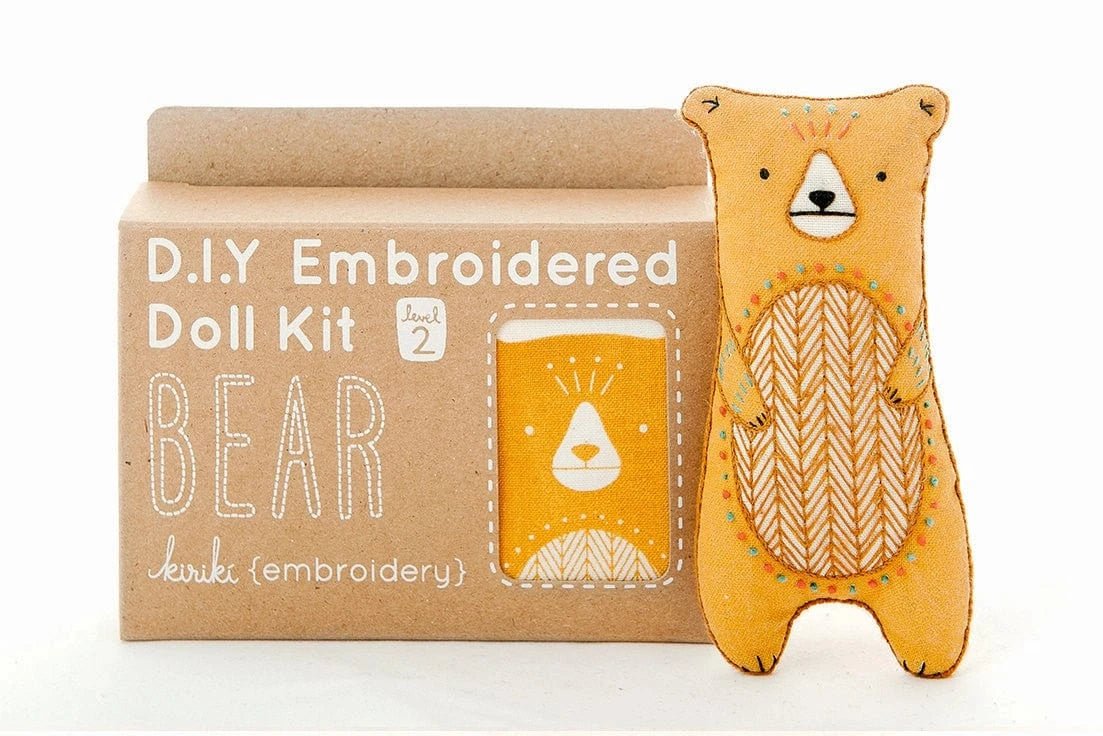 *Pre - Order* Beginner "Bear" Embroidery Doll Kit - Shop at Persephone's Hearth