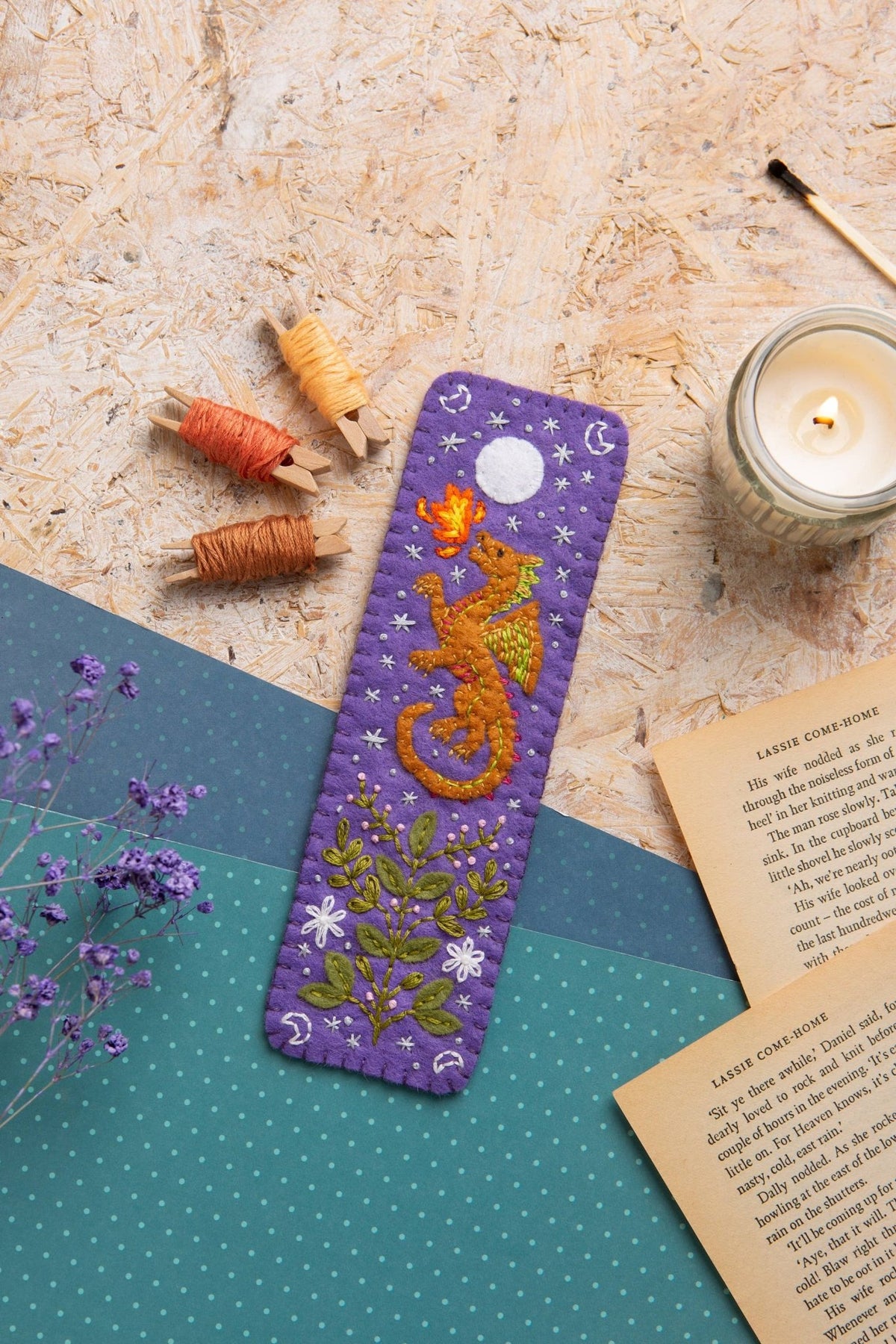 *Pre - order* Beginner Dragon Bookmark Felt Craft Kit - Shop at Persephone's Hearth