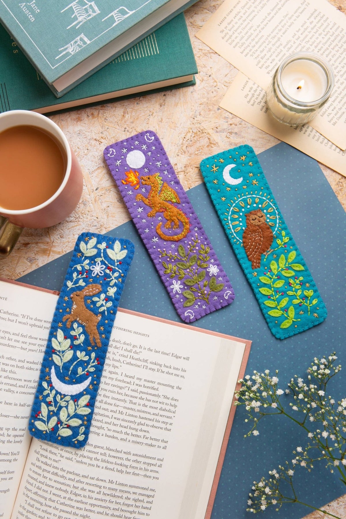 *Pre - order* Beginner Hare Bookmark Felt Craft Kit - Shop at Persephone's Hearth