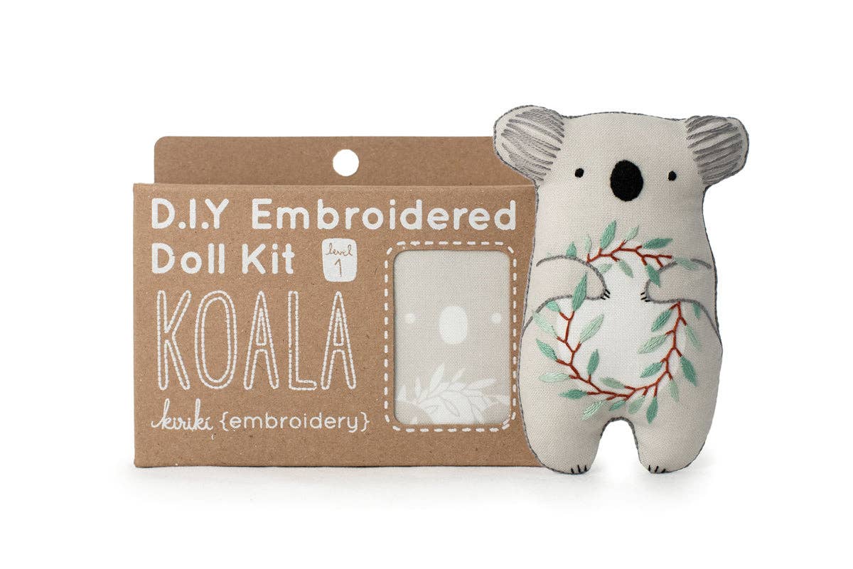 *Pre - order* Beginner "Koala" Embroidery Doll Kit - Shop at Persephone's Hearth