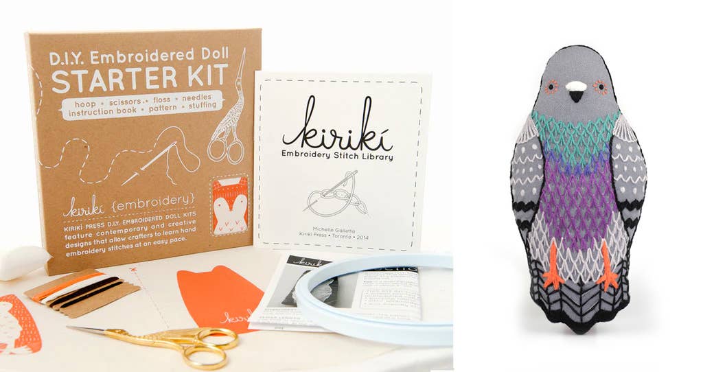 *Pre - Order* Beginner "Pigeon" Embroidery Doll Kit - Shop at Persephone's Hearth