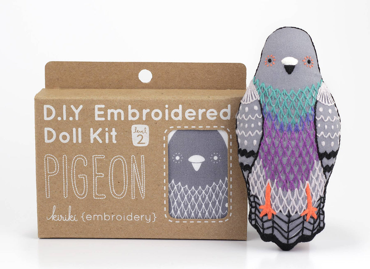 *Pre - Order* Beginner "Pigeon" Embroidery Doll Kit - Shop at Persephone's Hearth