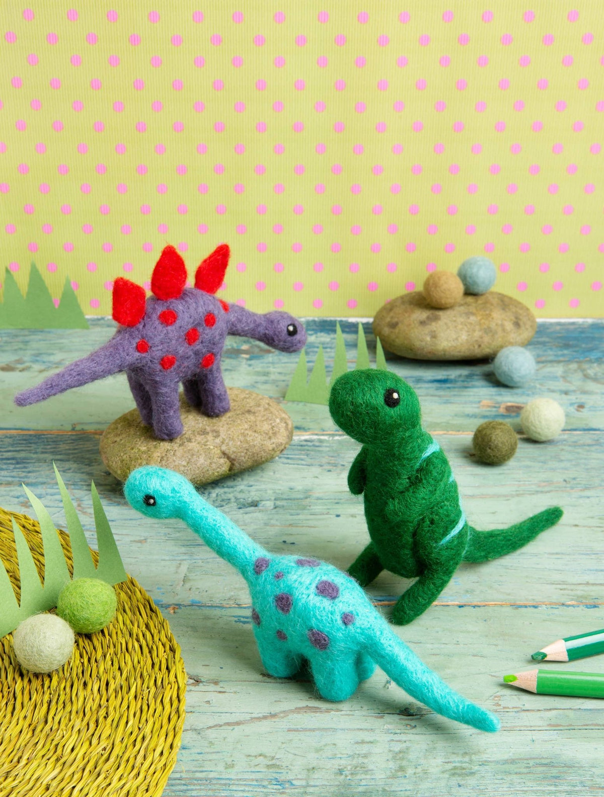 Beginner Stegosaurus Needle Felting Kit - Shop at Persephone's Hearth