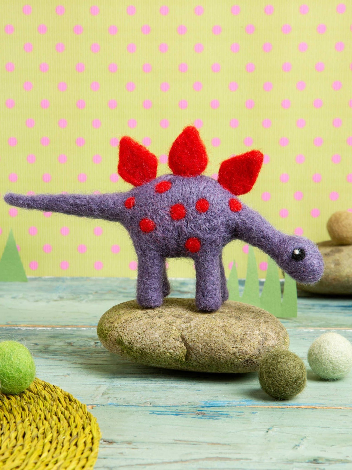Beginner Stegosaurus Needle Felting Kit - Shop at Persephone's Hearth