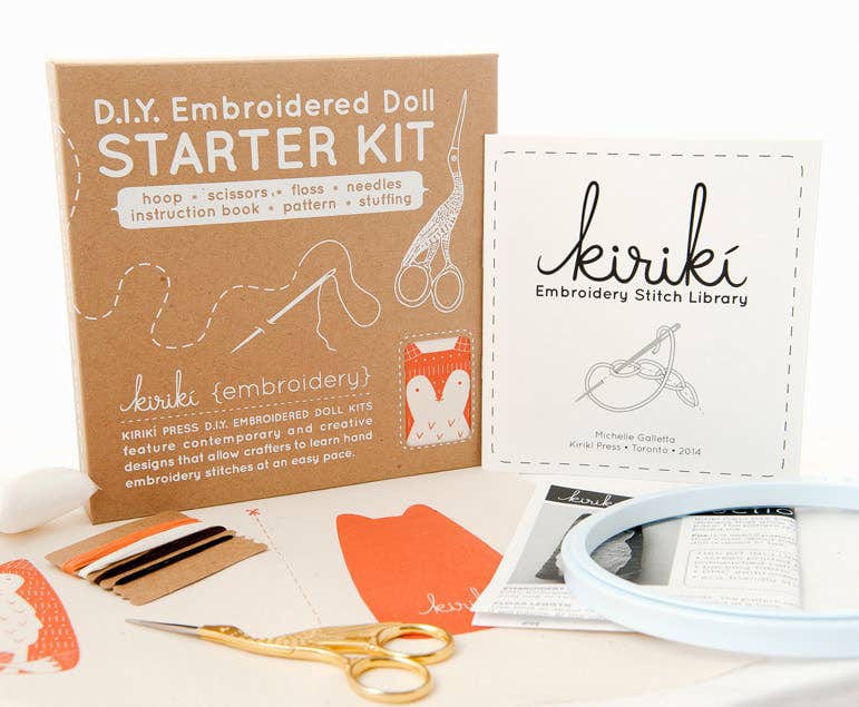 *Pre - Order* "Raccoon" Embroidery Doll Kit - Shop at Persephone's Hearth