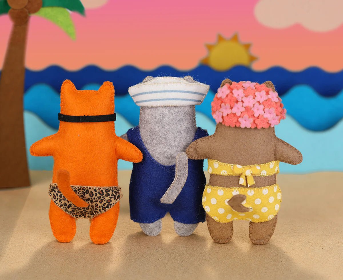 *Pre - order* Sailor Cat Embroidery & Felt Doll Kit - Shop at Persephone's Hearth