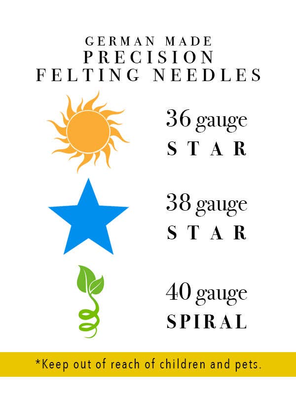 Precision Felting Needles (3 sizes) - Shop at Persephone's Hearth