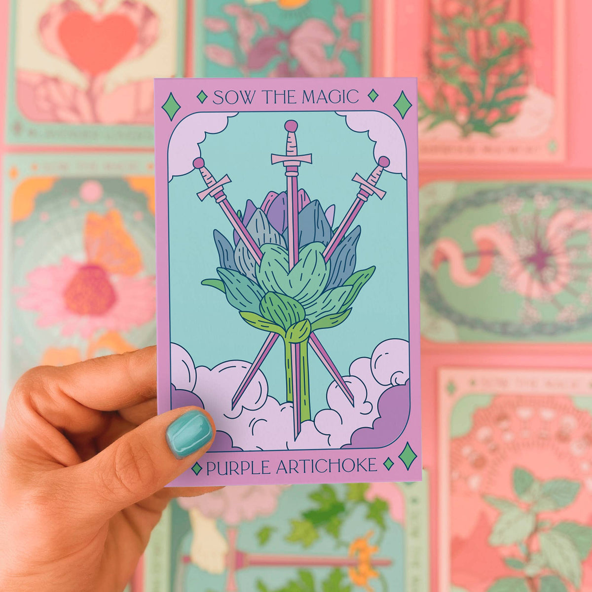Purple Artichoke Tarot Garden Seed Packet - Shop at Persephone's Hearth