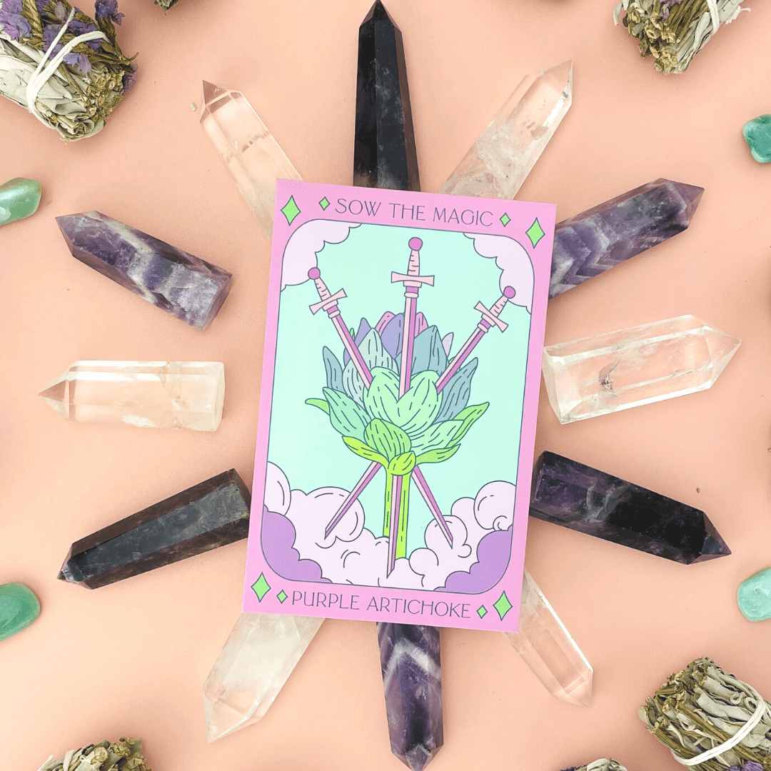 Purple Artichoke Tarot Garden Seed Packet - Shop at Persephone's Hearth