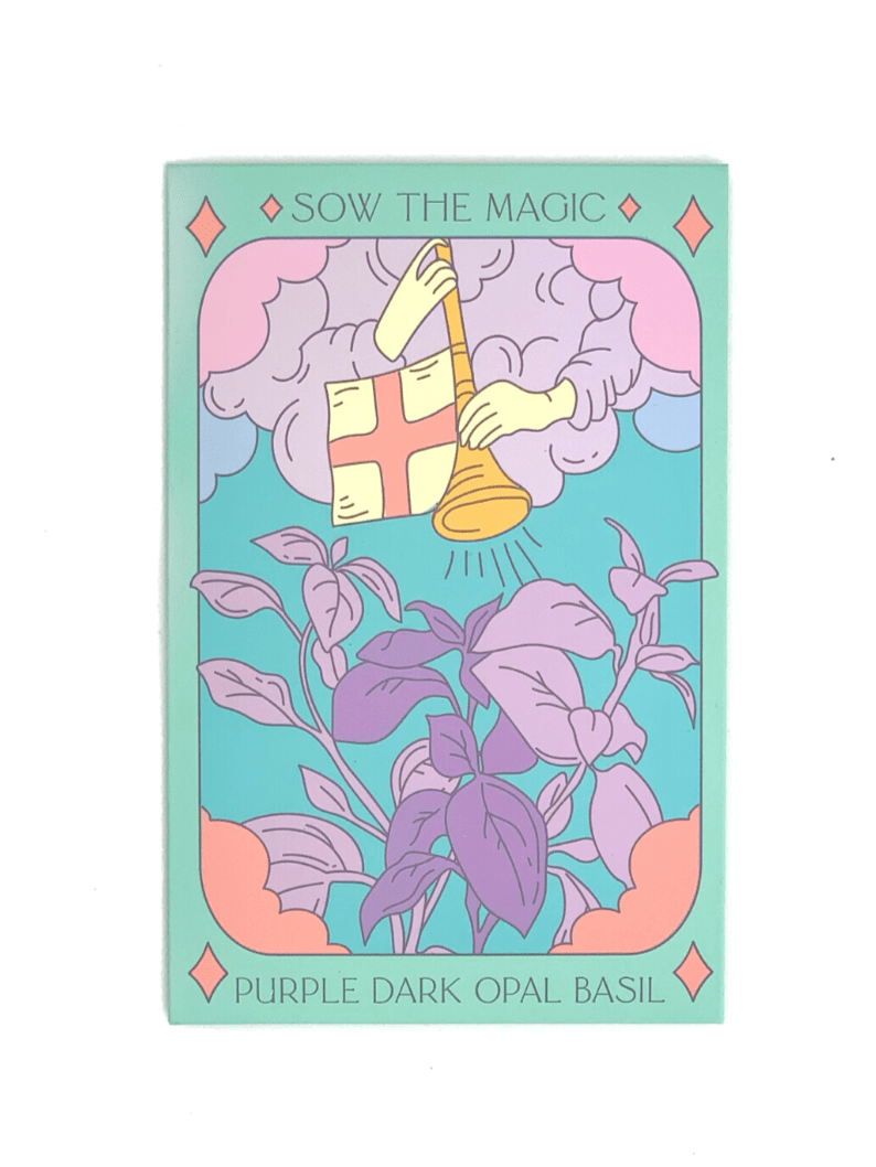 Purple Dark Opal Basil Tarot Garden Seed Packet - Thumbnail 4