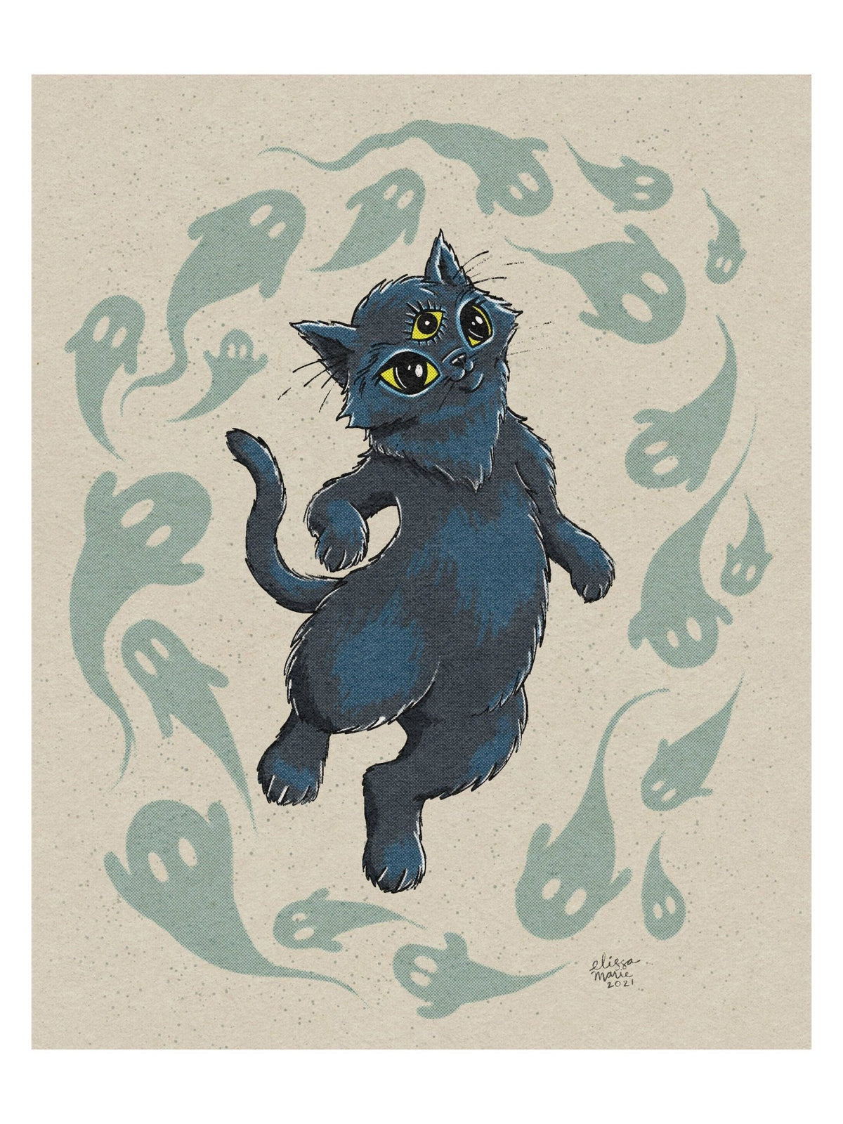 "Purranormal Cativity" Art Print, multiple sizes - Shop at Persephone's Hearth