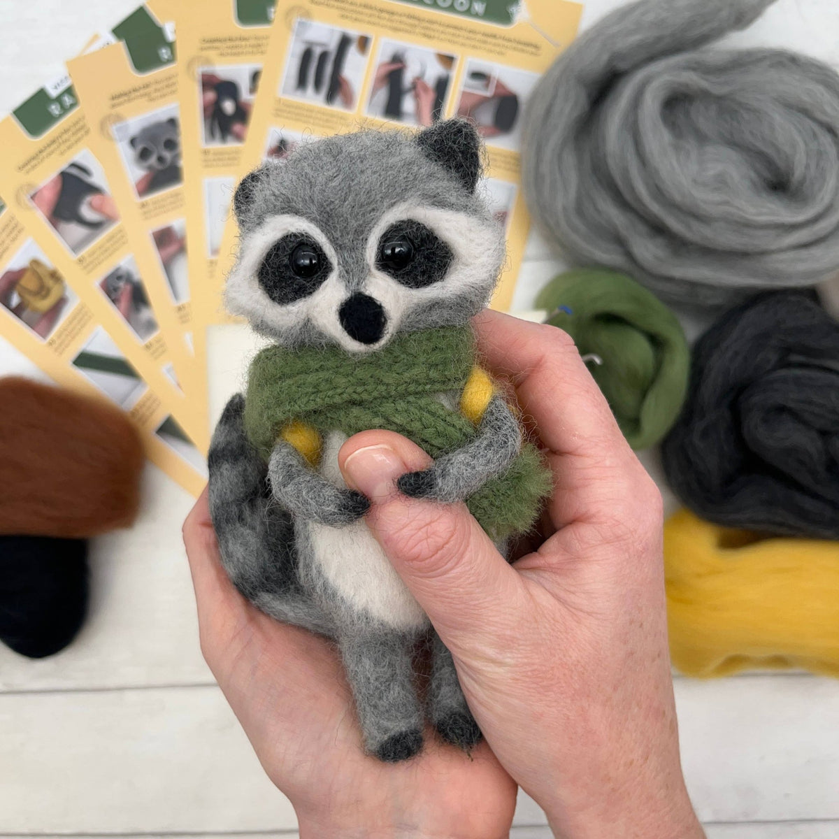 Raccoon Needle Felting Kit - Shop at Persephone's Hearth