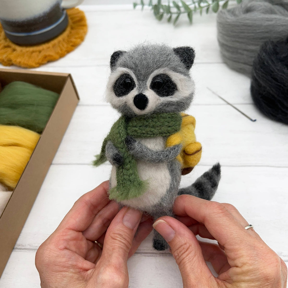 Raccoon Needle Felting Kit - Shop at Persephone's Hearth