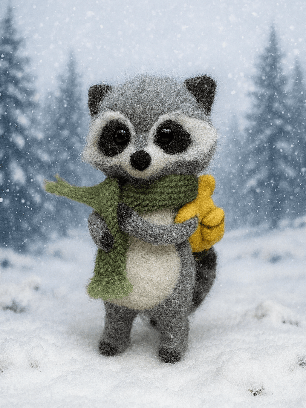 Raccoon Needle Felting Kit - Shop at Persephone's Hearth