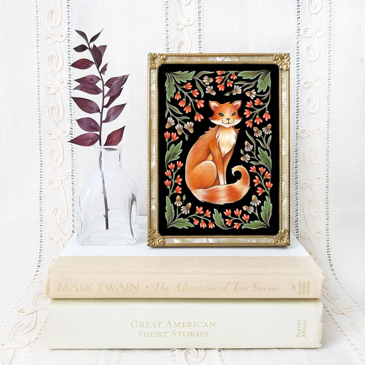*Retiring* Cat Folk Art Print, multiple sizes - Shop at Persephone's Hearth