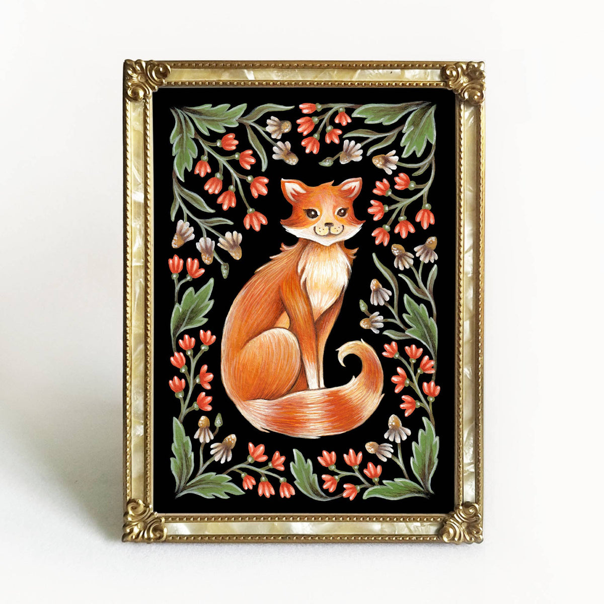 *Retiring* Cat Folk Art Print, multiple sizes - Shop at Persephone's Hearth