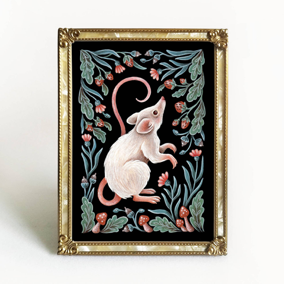 *Retiring* Mouse Folk Art Print, multiple sizes - Shop at Persephone's Hearth