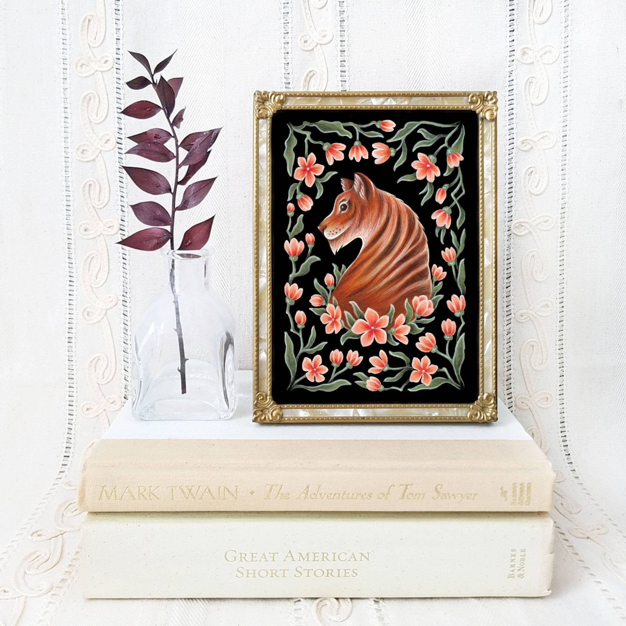 Retiring* Tiger Folk Art Print, multiple sizes – Persephone's Hearth