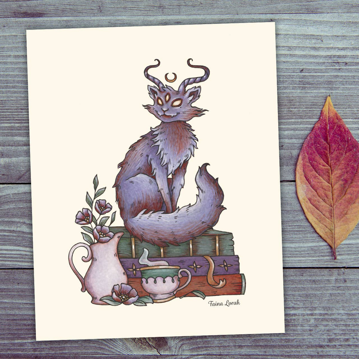 *Retiring* Witchy Cat Art Print, 10" x 8" - Shop at Persephone's Hearth
