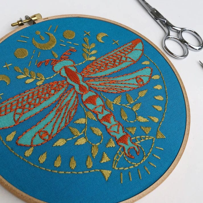 Rikrack Embroidery Kit 6" Beginner Mystic Dragonfly Embroidery Kit