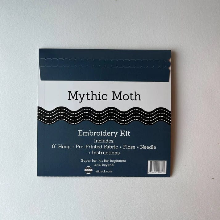 Rikrack Embroidery Kit 6" Beginner Mythic Moth Embroidery Kit