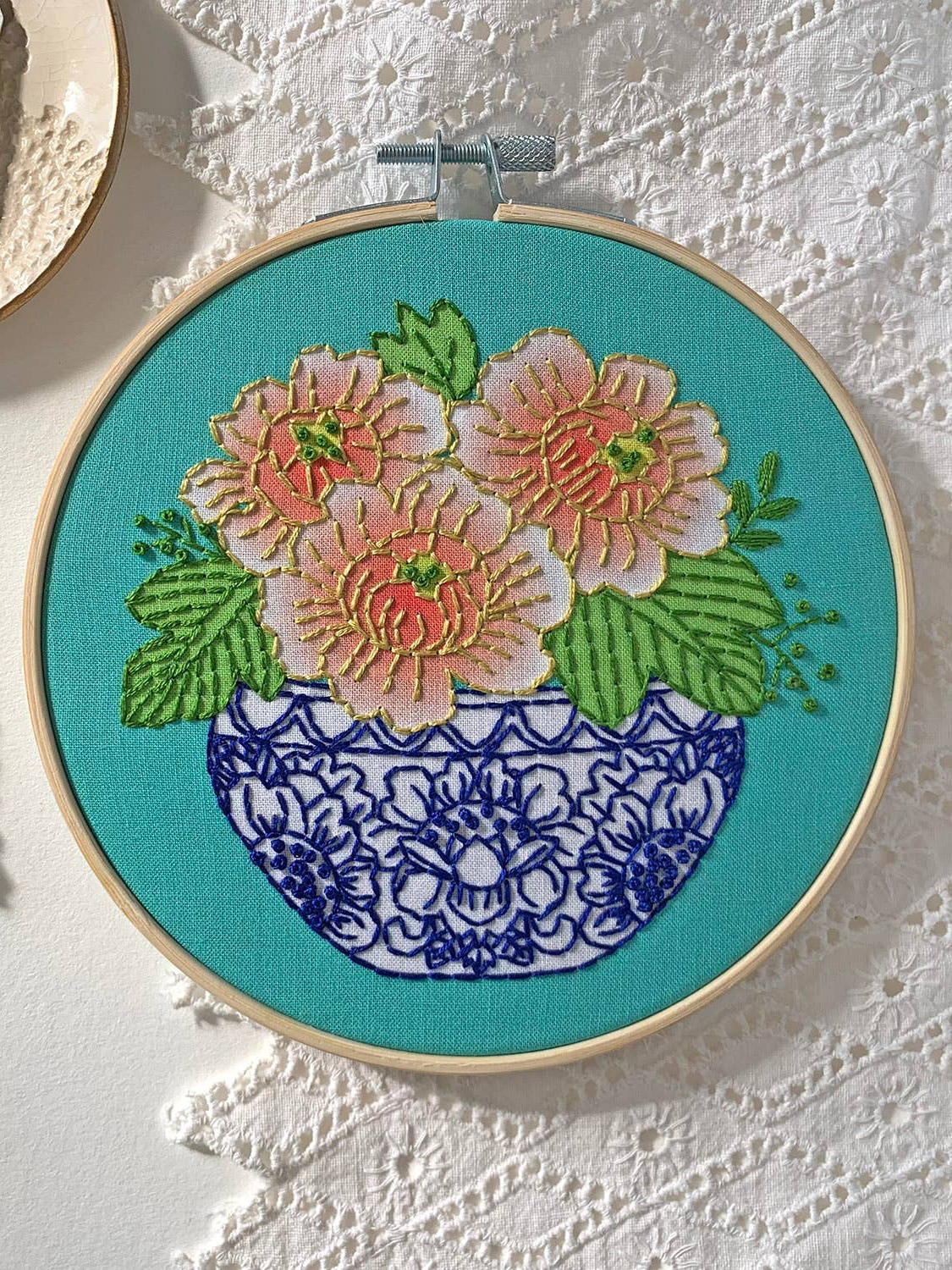 6" Beginner Peony Embroidery Kit