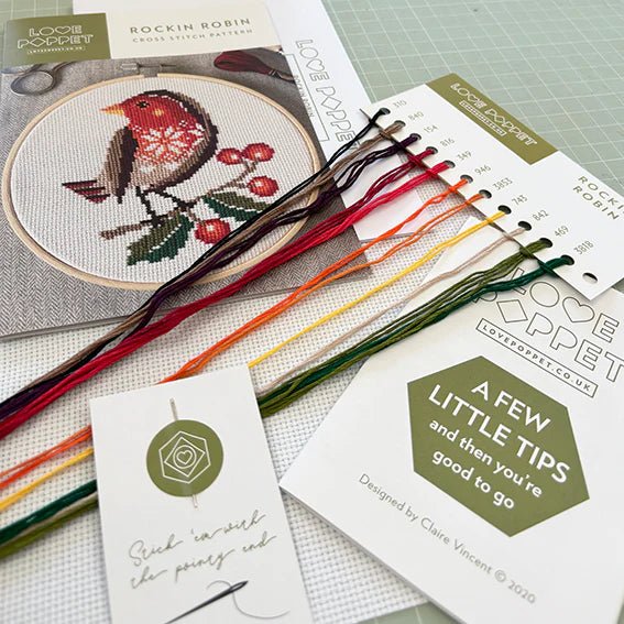 Rockin Robin Cross Stitch Kit (Hoop not included) - Shop at Persephone's Hearth