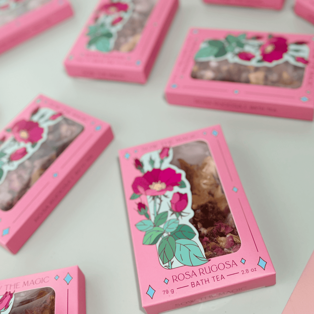 Rosa Rugosa Tarot Botanical Bath Tea Box - Shop at Persephone's Hearth