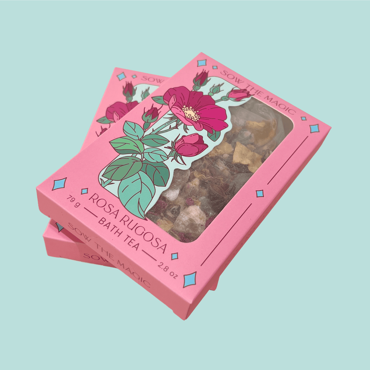 Rosa Rugosa Tarot Botanical Bath Tea Box - Shop at Persephone's Hearth