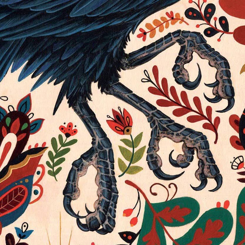 "Rude Bones" Folk Art Print, 14" x 11" - Shop at Persephone's Hearth