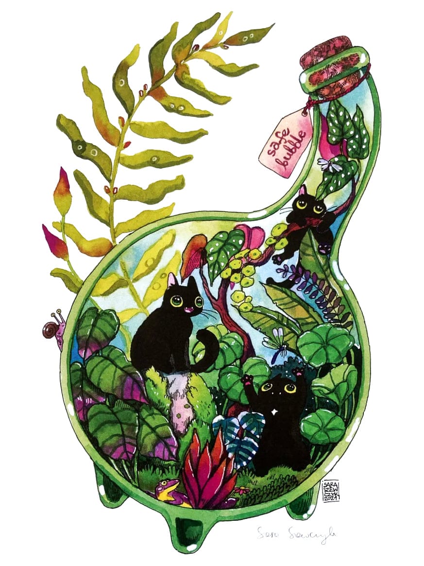 Safe Bubble Art Print, 11.8" x 8.3" - Shop at Persephone's Hearth