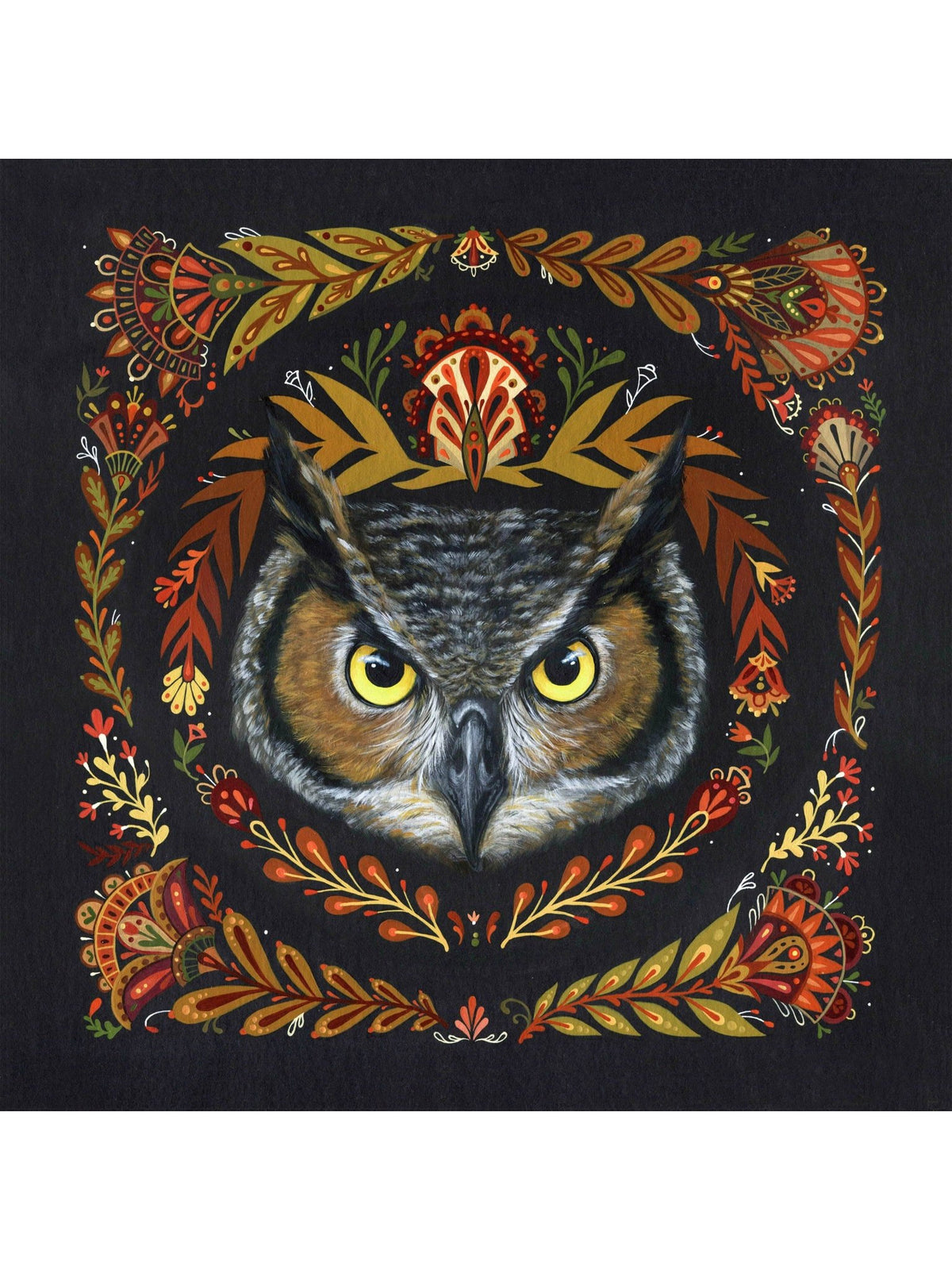 "Signet" Folk Art Print, 11" x 11” - Shop at Persephone's Hearth