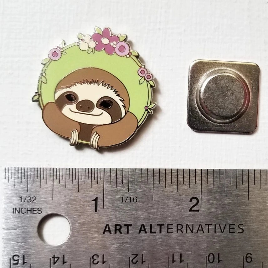 Sloth Enamel Needle Minder - Shop at Persephone's Hearth