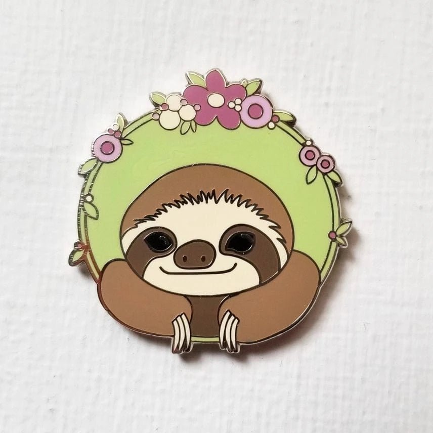 Sloth Enamel Needle Minder - Shop at Persephone's Hearth